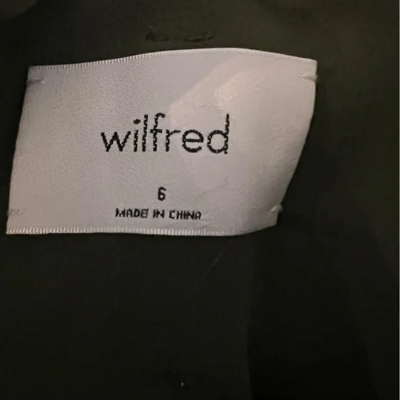 ARITZIA Wilfred Olive Green High-Waisted Wide Leg Belted Pants - Picture 8 of 14